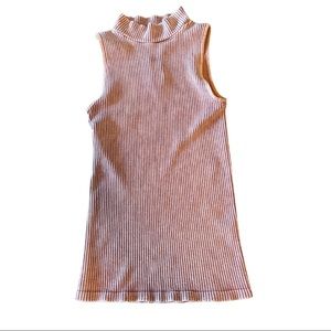 Free People Washed Red Ribbed Turtleneck 🚩